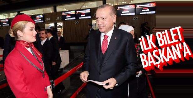 3. Havalimanında ilk bilet Başkan Erdoğan'ın