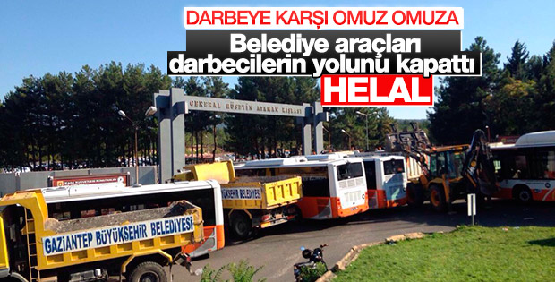 Belediyeler darbe girişimine karşı dik durdu