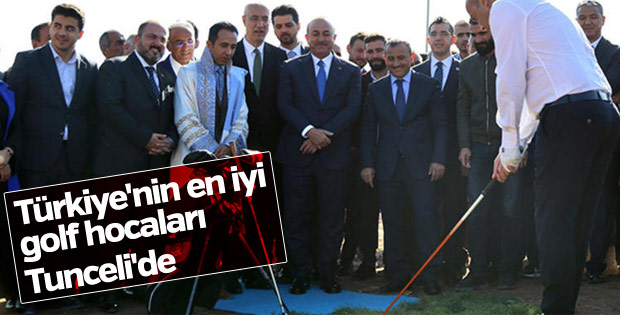Bakan Çavuşoğlu, Tunceli’de golf sahasının temelini attı
