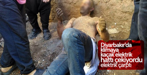 Kaçak elektrik çekmek isterken akıma kapıldı