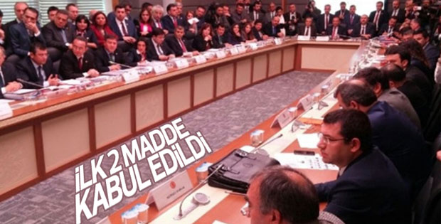 Anayasa teklifinin ilk iki maddesi komisyondan geçti