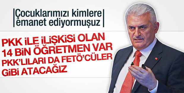 Başbakan: Teröre destek veren öğretmenler açığa alınacak