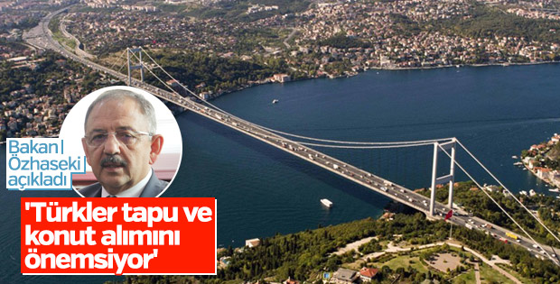Özhaseki: Türkler tapu ve konut alımına önem veriyor