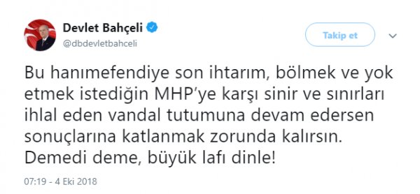 Devlet BahÃ§eli'den AkÅener'e sert sÃ¶zler