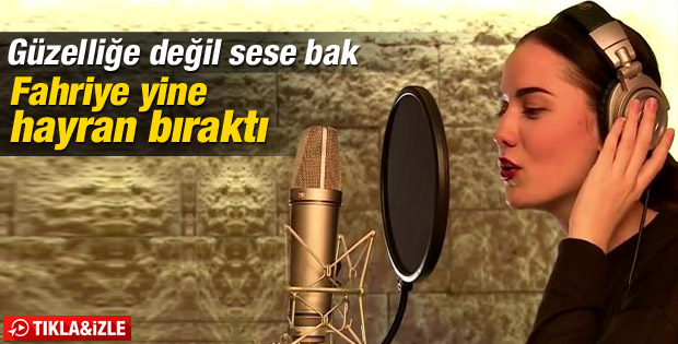 Fahriye Evcen stüdyoya girdi şarkı söyledi İZLE