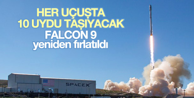 Falcon 9 roketi yeniden fırlatıldı