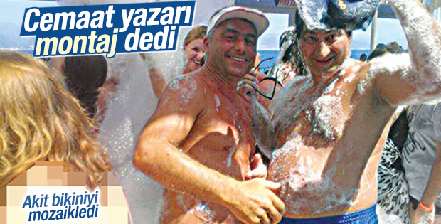 Cemaatçi yazar Faruk Arslan'ın köpük partisi fotoğrafı