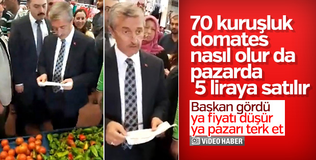 Domatesi 70 kuruşa alıp 5 liraya satan pazarcıya uyarı