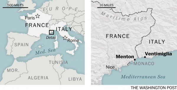 Map Of France And Italy Border Refugee Crisis Between France And Italy