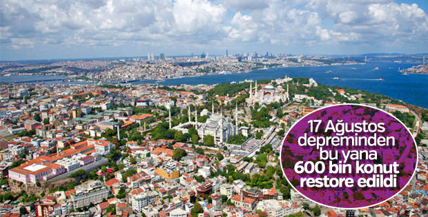17 Ağustos depremi sonrası 600 bin konut yenilendi