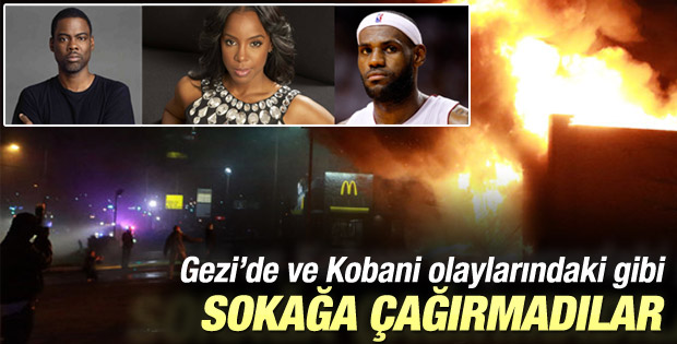 ABD'de sporcu ve sanatçılardan Ferguson tepkisi
