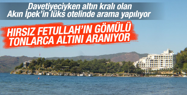 Koza-İpek Grubu'nun otel arazisinde arama