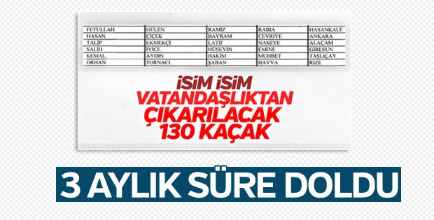 FETÖ firarilerine verilen süre doldu