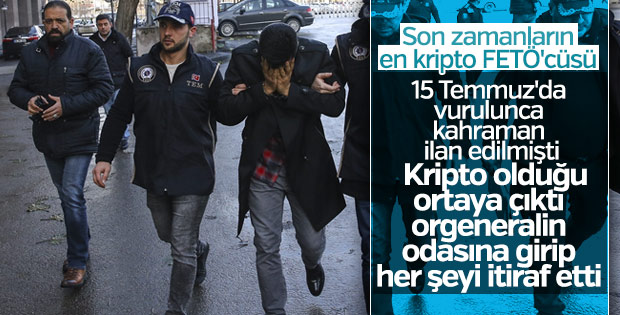 FETÖ'cü Burak Akın yüzünü sakladı