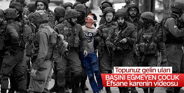 14 yaşındaki Filistinli çocuğun gözaltına alındığı an