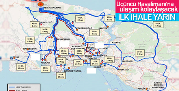 Üçüncü Havalimanı'na ulaşım ihalesi yarın gerçekleşecek