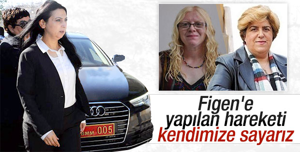 HDP'li kadınlar Figen Yüksekdağ'a sahip çıktı