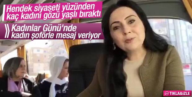 Yüksekdağ'dan kadın şoförle Kadınlar Günü mesajı