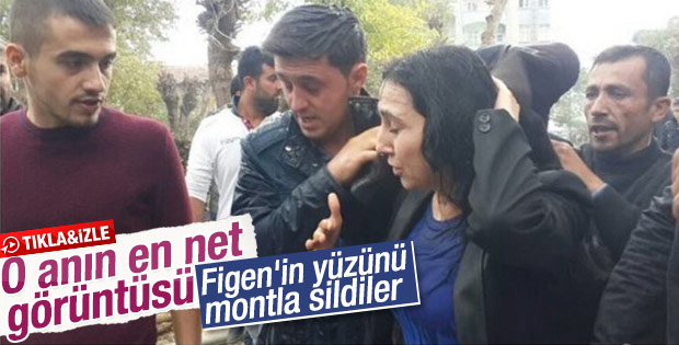 Figen Yüksekdağ'ın ıslandığı anların en net görüntüsü