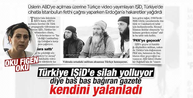 Cumhuriyet IŞİD manşetiyle kendini yalanladı
