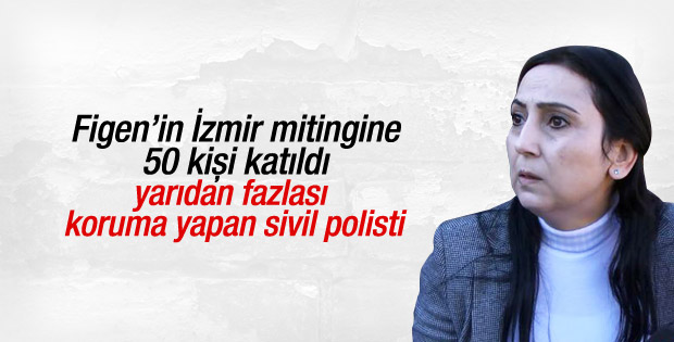 İzmir'de Figen Yüksekdağ'ın konuşması ilgi görmedi