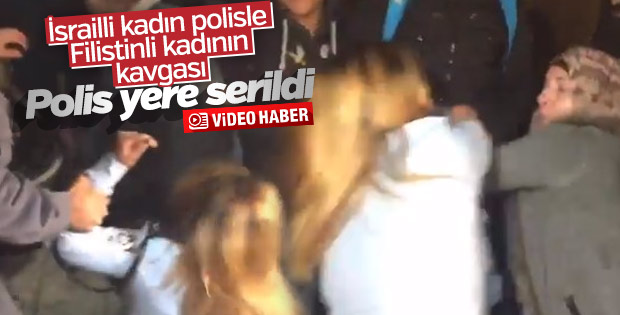 İsrailli kadın polisi döven Filistinli