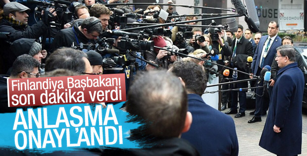 Finlandiya Başbakanı: AB-Türkiye anlaşması onaylandı