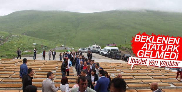 Ardahan'daki Atatürk silüetine bulut engeli