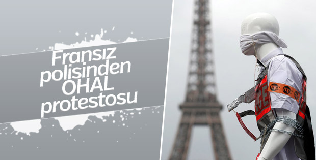 Fransa'da polislerden OHAL protestosu