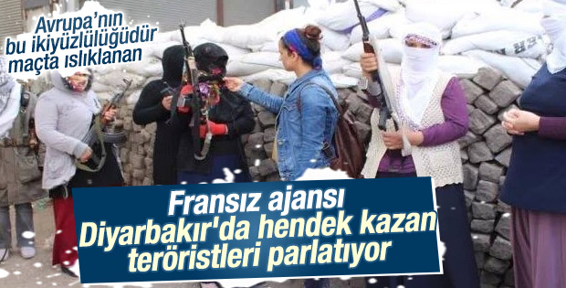 Diyarbakır'da hendek arkasındaki silahlı teröristler