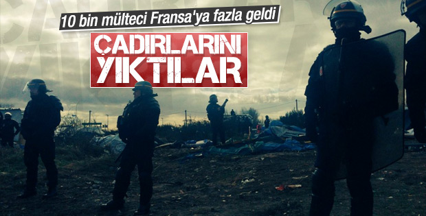 Fransız polisi mülteci kampını yıktı