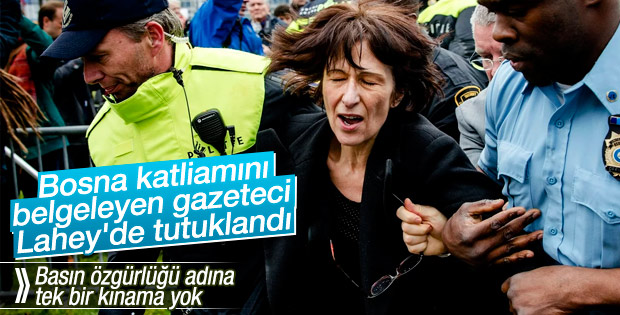 Fransız gazeteci Lahey'de yaka paça tutuklandı