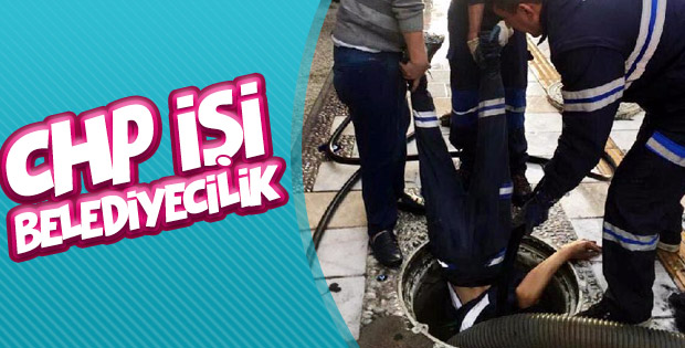 Bodrum'da tıkanan rögara işçilerden ilginç müdahele