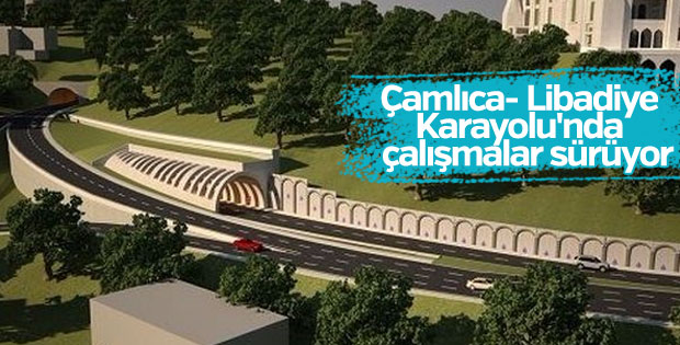 Çamlıca- Libadiye Karayolu'nda çalışmalar sürüyor