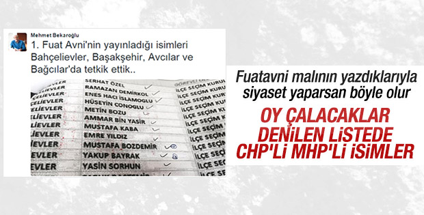 Fuat Avni'nin yayınladığı isimler yalan çıktı