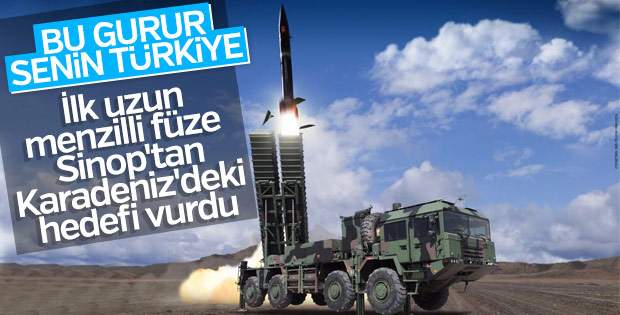 Türkiye'nin ilk uzun menzilli füzesi testi geçti