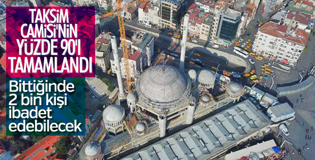 Taksim Camisi'nin yüzde 90'ı tamamlandı