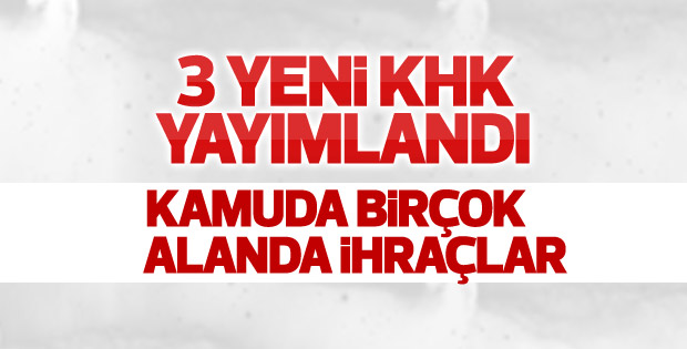 3 yeni KHK yayımlandı