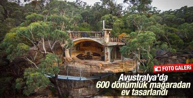 Avustralya'da 600 dönümlük mağaradan ev tasarlandı
