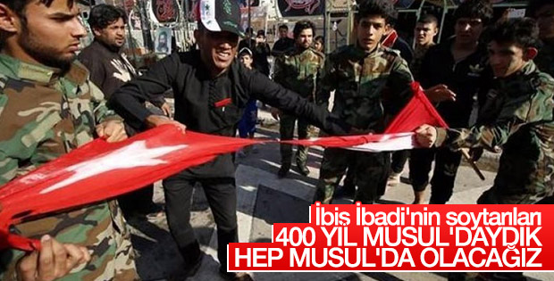 Irak'ta Türk bayrağı yırtıldı
