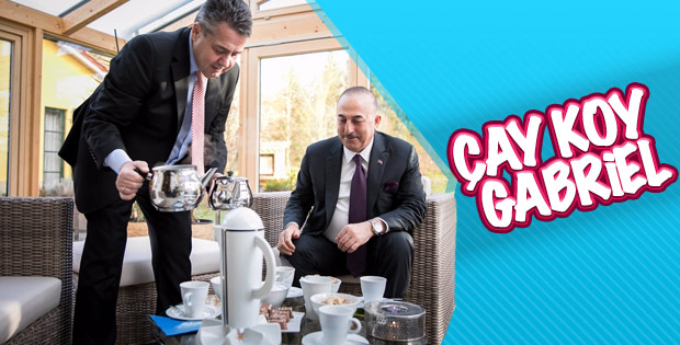 Alman mevkidaşından Çavuşoğlu'na Türk çayı