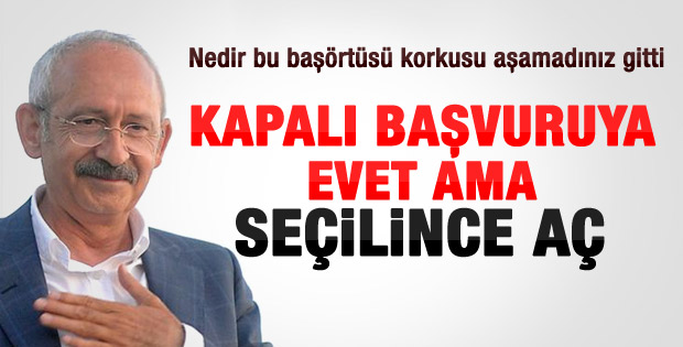 Kılıçdaroğlu: Başörtülü vekile evet ama kurallar var