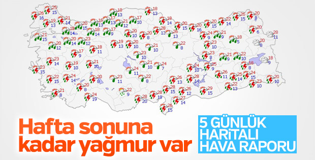 Yurt genelinde yağış bekleniyor