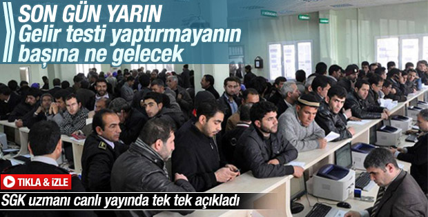 Sosyal Güvenlik Uzmanı gelir testini anlattı