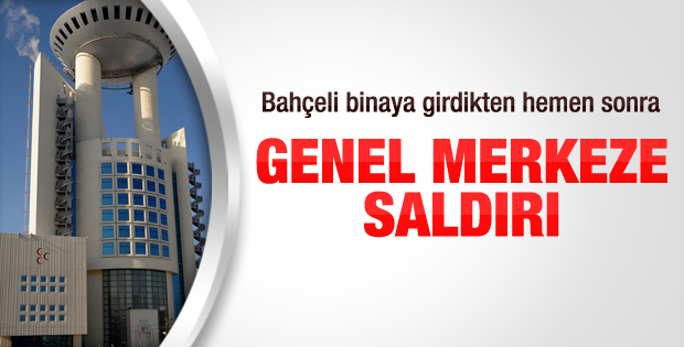 MHP Genel Merkezi'ne arabalı saldırı yapıldı