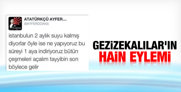 Gezicilerin İstanbul'un suyunu bitirelim eylemi