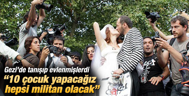 Gezi'de evlenen çift: Çocuklarımız militan olacak