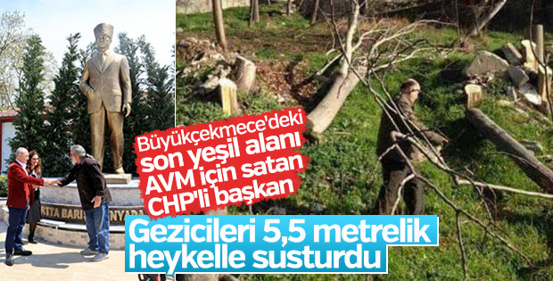 Albatros Parkı'nı satan CHP'li belediyenin heykel sevdası