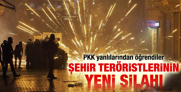Gezi eylemlerinin yeni silahı havai fişek