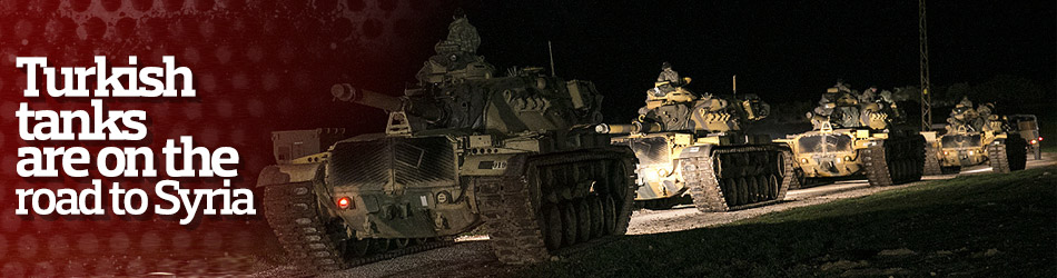 Turkish tanks are on the road to Syria 